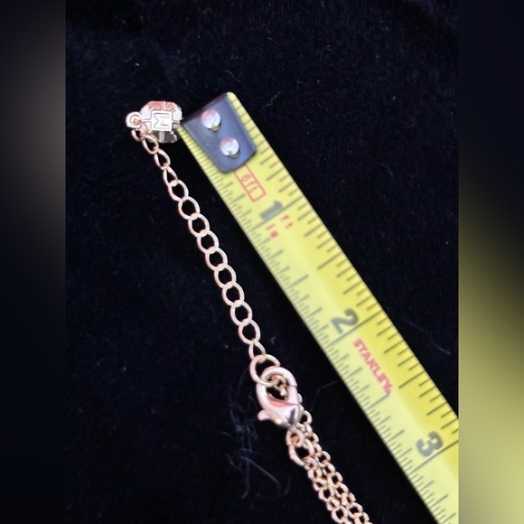 Beaded Tassel Necklace Gold Tone Rhinestone Stone Accent Signed M 5307 P - Picture 9 of 12